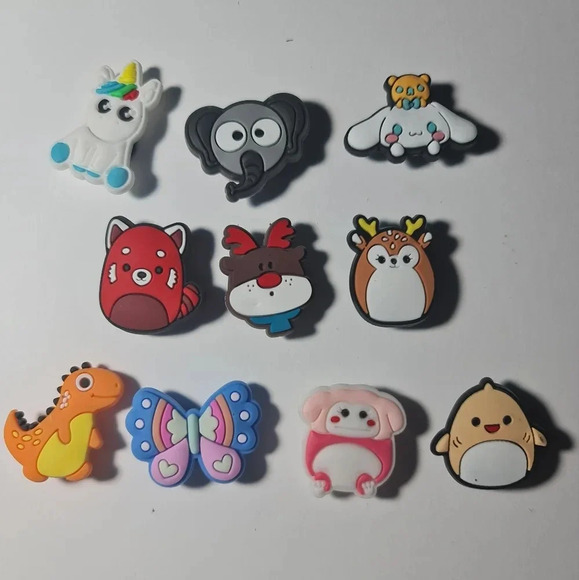 10 Animal Squishmallow Shoe Charms Silicone Lot for Crocs - Picture 1 of 1